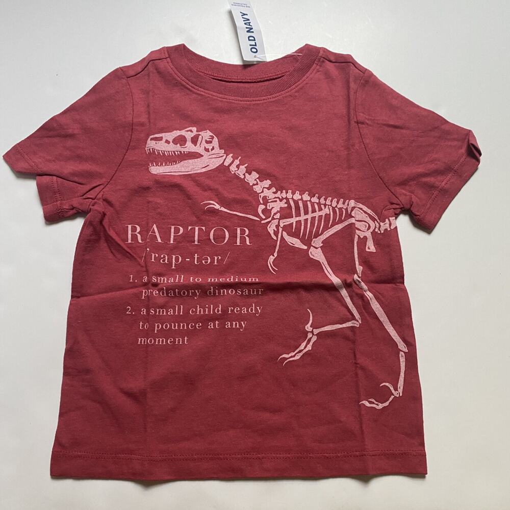 NEW Old Navy Red Dinosaur Shirt